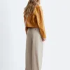 Pantalones de algodón con pliegues