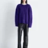 Pantalones de cuero acampanados