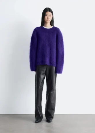 Pantalones de cuero acampanados