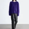 Pantalones de cuero acampanados