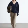 Pantalones de lana con pliegues marcados