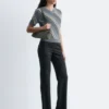 Pantalones de lana de corte recto