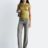 Pantalones de lana de corte recto