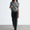 Pantalones de lana de corte recto