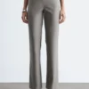 Pantalones de lana de corte recto