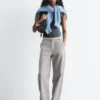 Pantalones de lana de pierna ancha