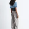 Pantalones de lana de pierna ancha