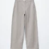 Pantalones de lana de pierna ancha