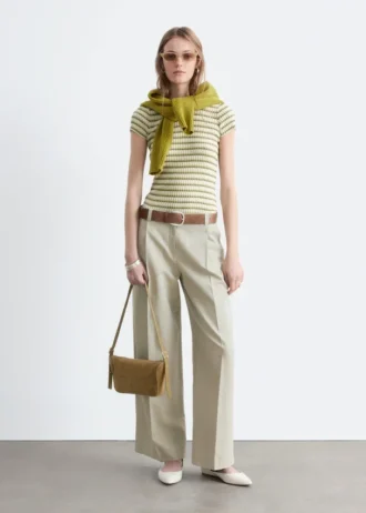 Pantalones de mezcla de algodón y lino