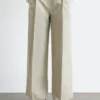 Pantalones de mezcla de algodón y lino