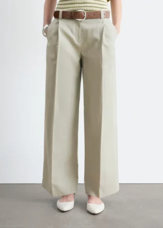 Pantalones de mezcla de algodón y lino