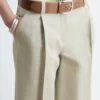 Pantalones de mezcla de algodón y lino