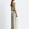 Pantalones de mezcla de algodón y lino
