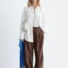 Pantalones de pierna ancha con cordón