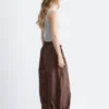 Pantalones de pierna ancha con cordón