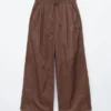 Pantalones de pierna ancha con cordón