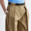 Pantalones de pierna ancha con pliegues