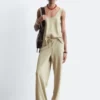 Pantalones de sarga con cordón