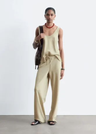 Pantalones de sarga con cordón