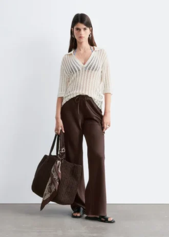 Pantalones de sarga con cordón