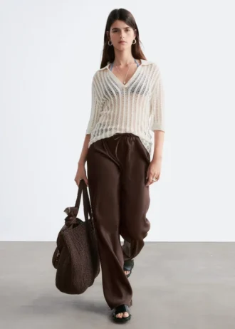 Pantalones de sarga con cordón