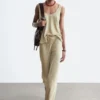 Pantalones de sarga con cordón