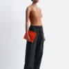 Pantalones de sarga de algodón con cordón