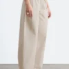 Pantalones de sarga de algodón con cordón