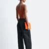 Pantalones de sarga de algodón con cordón