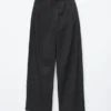 Pantalones de sarga de algodón con cordón