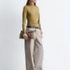 Pantalones de sarga de pierna ancha