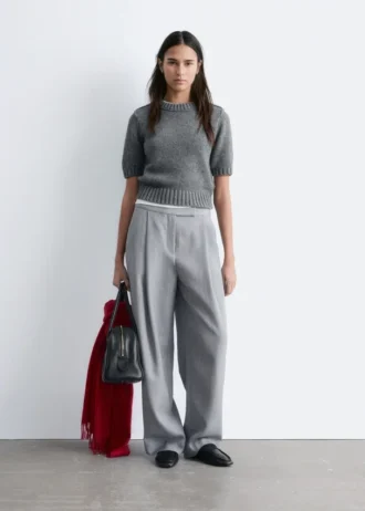 Pantalones de sastrería de mezcla de lana