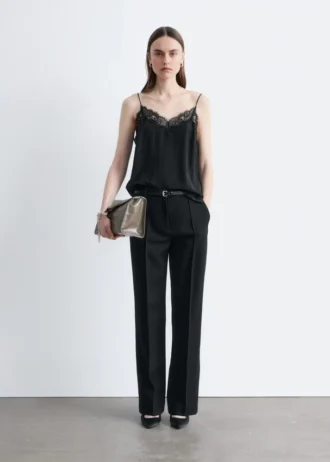 Pantalones de sastrería de mezcla de lana