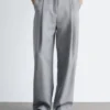 Pantalones de sastrería de mezcla de lana