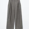 Pantalones entallados de mezcla de lana