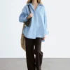 Pantalones rectos con pliegues marcados