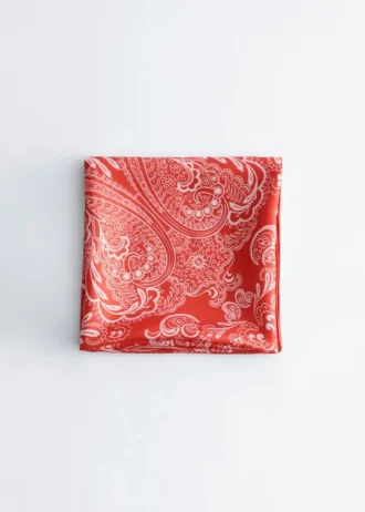 Pañuelo de seda con estampado de cachemira