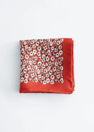 Pañuelo de seda con estampado floral