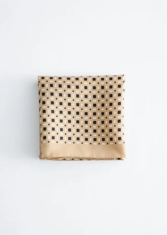Pañuelo de seda con estampado geométrico