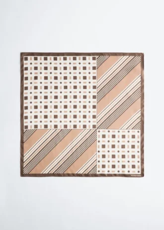 Pañuelo de seda con estampado gráfico