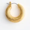 Pendientes de aro acanalados