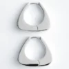 Pendientes de aro triangulares gruesos