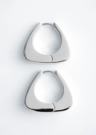 Pendientes de aro triangulares gruesos