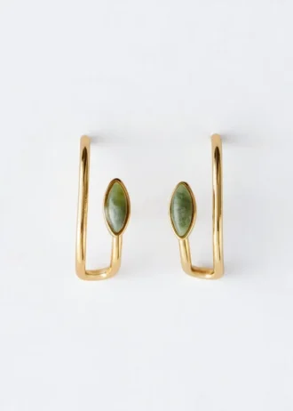 Pendientes de botón con detalle de ear cuff