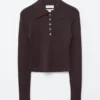 Polo de punto elástico de lana merina