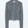 Polo de punto elástico de lana merina