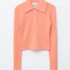 Polo de punto elástico de lana merina