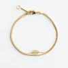 Pulsera de cuarzo de doble cadena