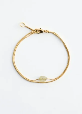 Pulsera de cuarzo de doble cadena