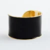 Pulsera tipo brazalete en dos tonos